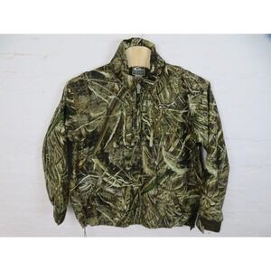Drake Waterfowl Jacket Mens 2XL Brown Realtree Camo Full Zip Hunting Windbreaker